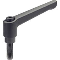 GN300-78-M10-40-SW Adjustable Hand Lever; Black, Male