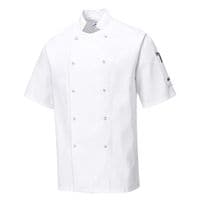 Chef's Cumbria Jacket Short Sleeve, White, XL, Regular