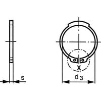 30MM St/St External Circlip DIN471 (BX-25)
