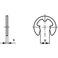 10MM St/St External E-Clip DIN6799 (BX-100)