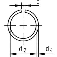 40MM Shaft Snap Ring Spring Steel DIN7993 (BX-50)