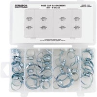 40 Piece Hose Clip ASSORTMENT-8 Popular Sizes Kit