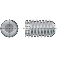 1/4 UNC x 1/2 Socket Set Screw - Knurled Cup Point (GR-45H) (14.9)
