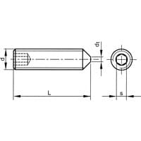 M5X16 Socket Set Screw - Cone Point (GR-45H) (14.9)