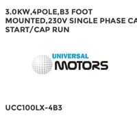 3.0KW,4POLE,B3 FOOT MOUNTED,230V SINGLE PHASE CAP START/CAP RUN