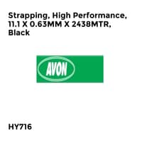 Strapping, High Performance, 11.1 x 0.63mm x 2438MTR, Black