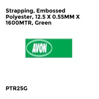 Strapping, Embossed Polyester, 12.5 x 0.55mm x 1600MTR, Green