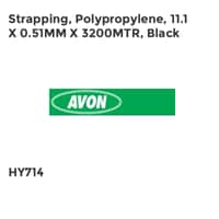 Strapping, Polypropylene, 11.1 x 0.51mm x 3200MTR, Black