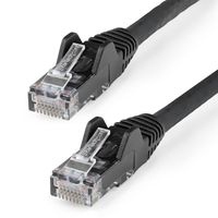 Cat6 Patch Cable with Snagless RJ45 Connectors - 1m, Black