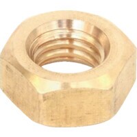 0BA Brass Hex Full Nut