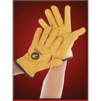 Ultima General Purpose Drivers Gloves Leather Natural Size 10