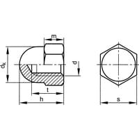 M5 Hex Dome Cap Nut High BZP (6)