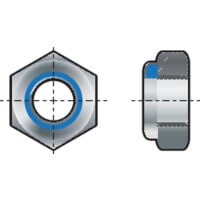 M4 Locknut N/M Insert A2 Metal Form