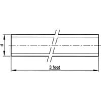 3/8 BSW X 1M Threaded Rod Brass CU2/CU3