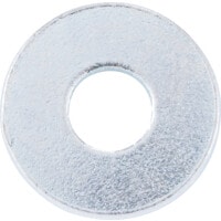 M10 Mild Steel Flat Washers, Metric Form G - BZP