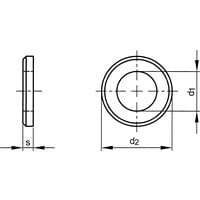 M20 Form-A Washer Single Chamfer - Steel - BZP DIN 125-1B
