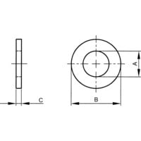 M10 Form-A Washer Single Chamfer - A4 St/Steel DIN 125-1B