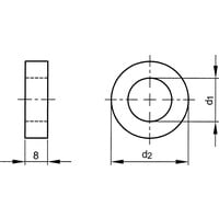 M24 Steel Structure Washer - Steel - BZP DIN 7989-1