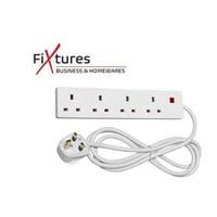 Extension Lead 2m 4 Socket White