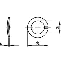 M8 Curved Spring Lock Washer - Steel - BZP DIN 128A