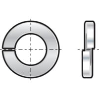 M16 Rectangular Single Coil Spring Washer - A2 St/Steel DIN 127B