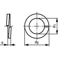 M20 Square Single Coil Spring Washer - A4/316 St/Steel DIN 7980