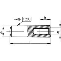 12X100MM Taper Pin Ground Internal Thread