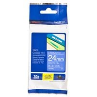 P-touch Paper Bro 24MM Gloss White on Blue Tape