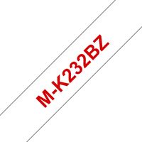 Labelling Tape - 12mm, Red/White, Blister Label-Making Tape M