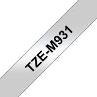 P-touch Paper Bro FLU Black/Silver 12MM Tape Matt