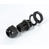 Cable Glands Black Nylon, with M25 Thread, Pack of 10