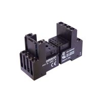 Socket, with Common and Coil Terminals on The Bottom and with The NC & No Terminal on The Top - Black