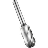 P835 9.6X6.0MM Carbide Bright Ball Nosed Cylinder Burr