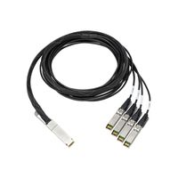 100GB QSFP28 3m Fibre Optic Cable Qsfp+ 4x Qsfp+ Aluminium, Black