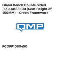 Island Bench Double Sided 1630.1000.600 (Seat Height of 450mm) - Green Framework
