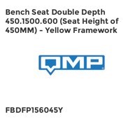 Bench Seat Double Depth 450.1500.600 (Seat Height of 450mm) - Yellow Framework