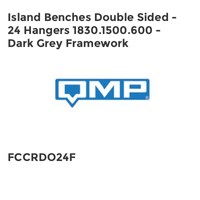 Island Benches Double Sided - 24 Hangers 1830.1500.600 - Dark Grey Framework