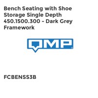Bench Seating with Shoe Storage Single Depth 450.1500.300 - Dark Grey Framework