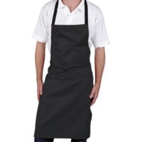 RK101 Black Bib Apron One Size