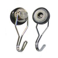E1070/Neo/Blk Neodymium Shallow Pot with Swivel Hook 25.0mm Pull Force 18kg Black