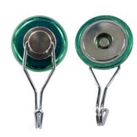E1070/Neo/G Neodymium Shallow Pot with Swivel Hook 25.0mm Pull Force 18kg Green