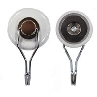 E1072/Neo/W Neodymium Shallow Pot with Swivel Hook 36.0mm Pull Force 40kg White