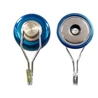 E1073/Neo/B Neodymium Shallow Pot with Swivel Hook 40.0mm Pull Force 50kg Blue