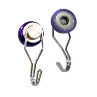 E1073/Neo/P Neodymium Shallow Pot with Swivel Hook 40.0mm Pull Force 50kg Purple