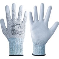 Cut Resistant Gloves, PU Coated, Grey, Size 10