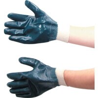 Fully Coated Blue Knit Wrist Gloves - Size 10