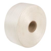 Strapping, Woven Cord Polyester, 19mm x 500MTR, White