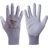 551 Ultrane Palm-side Coated Grey Gloves - Size 9
