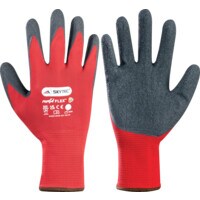 Latex Coated Gloves, Mechanical Hazard, Red/Grey, Size 10