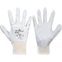 Nitrile Coated Grip Gloves, Grey/White, Size 6